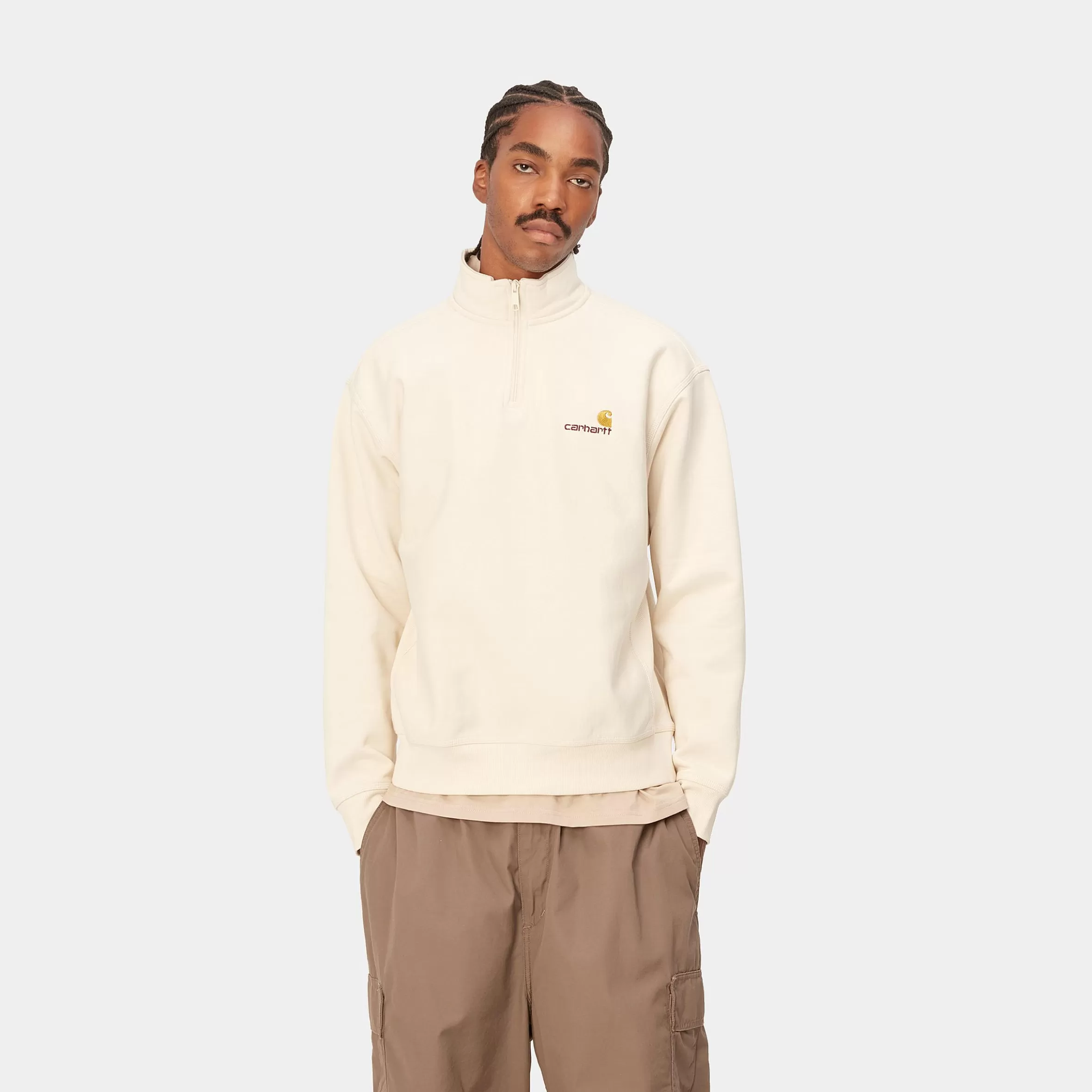 Carhartt WIP Half Zip American Script Sweatshirt