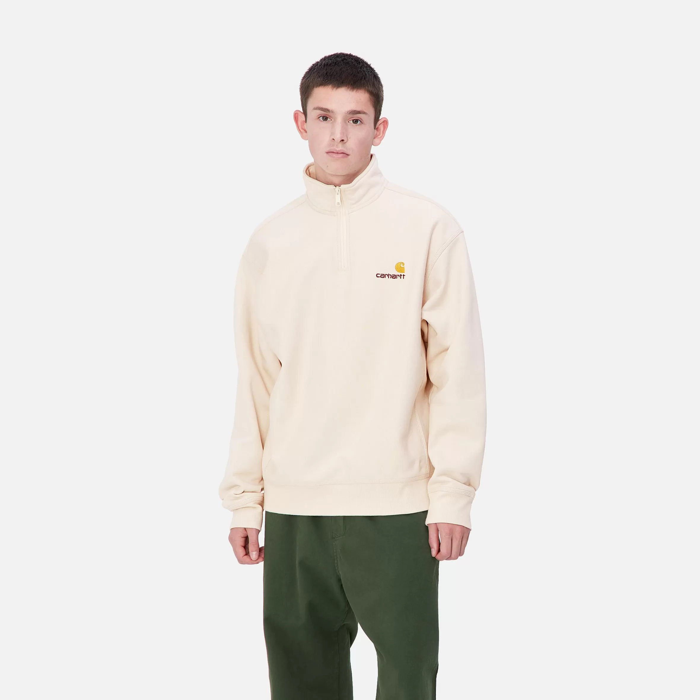 Carhartt WIP Half Zip American Script Sweatshirt