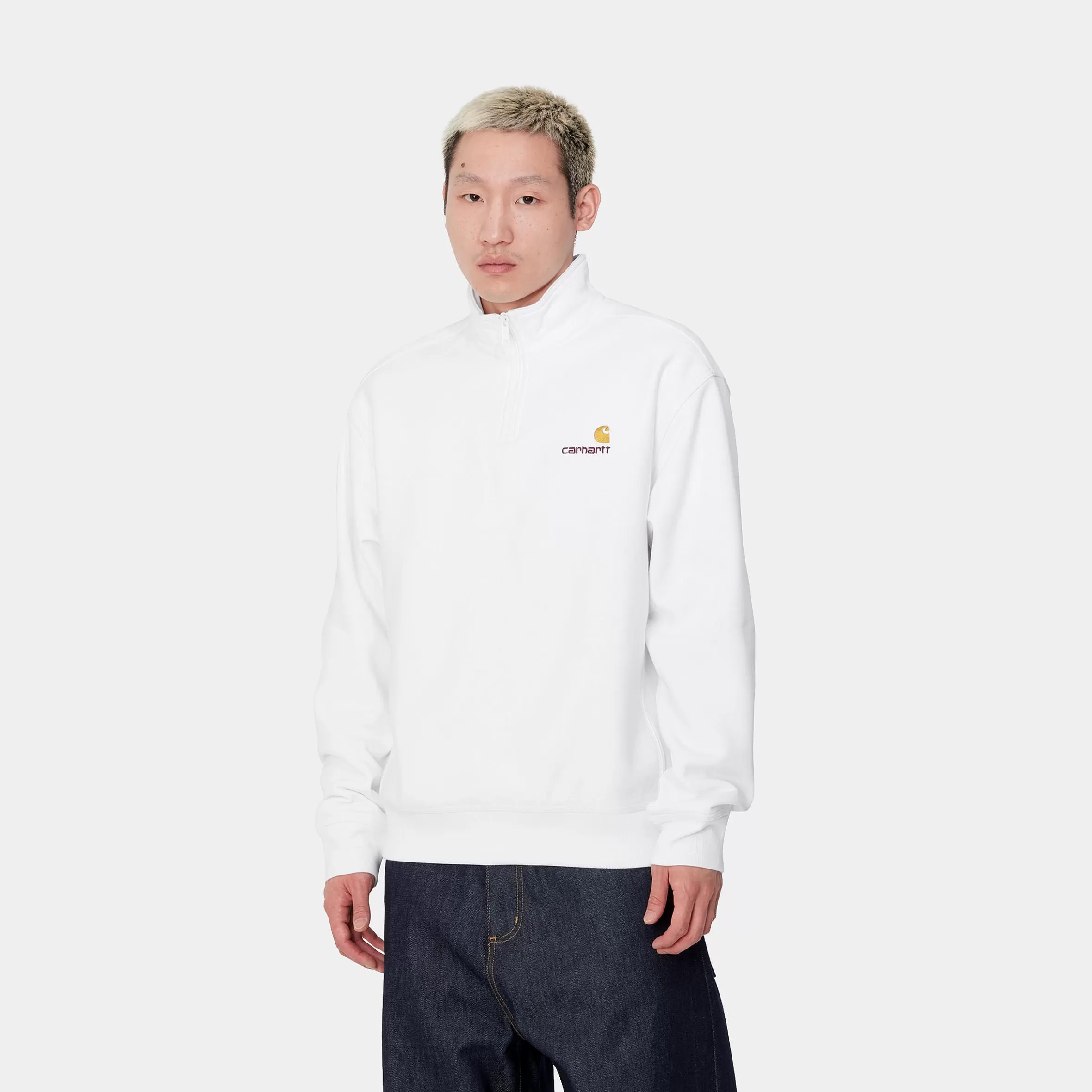 Carhartt WIP Half Zip American Script Sweatshirt
