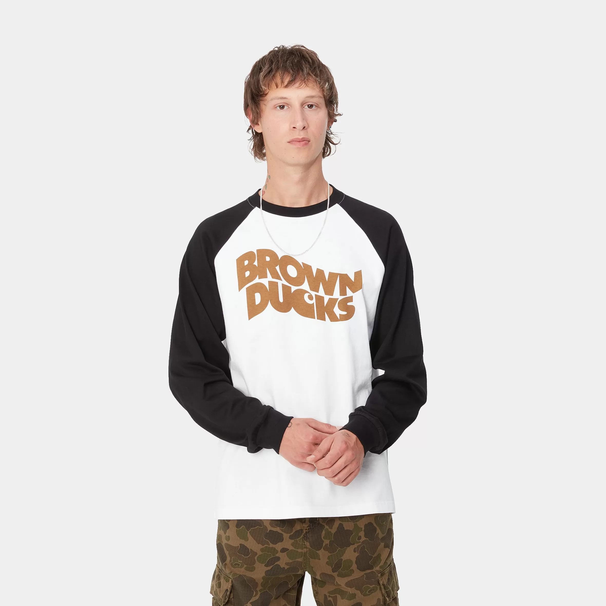 Carhartt WIP L/S Brown Ducks Baseball T-S