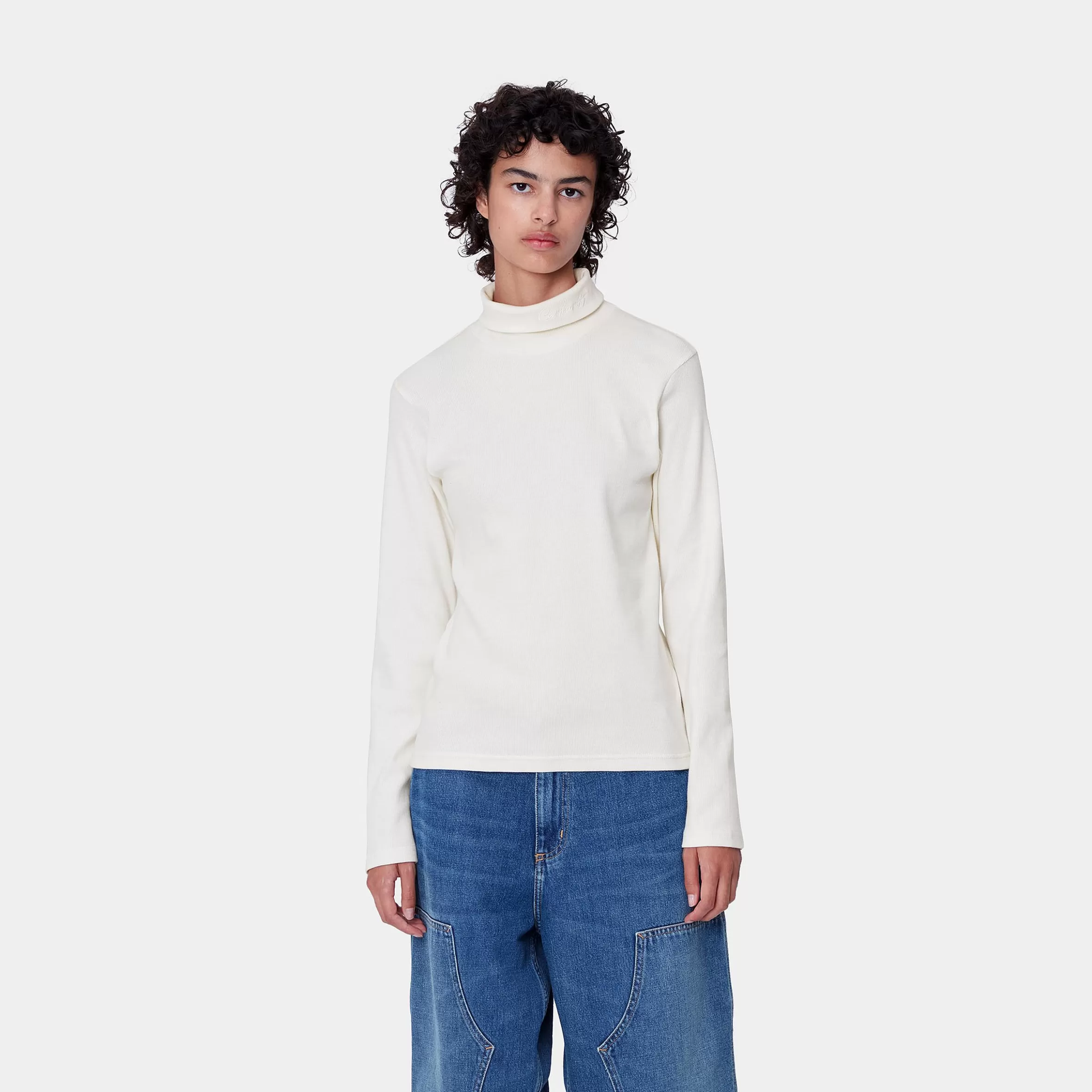 Women Carhartt WIP W' L/S Signature Mockneck T-S